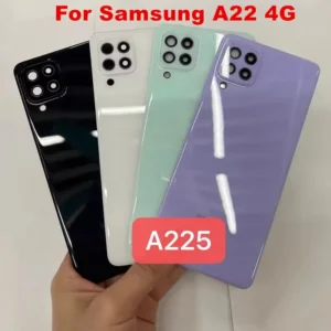 a225 housing for samsung galaxy a22 4g plastic battery back cover repair replace door rear case + camera lens