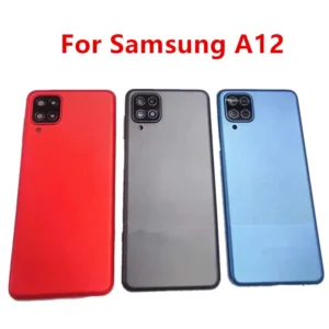a12 housing for samsung galaxy a12 a125 battery back cover repair replace door rear case + camera lens