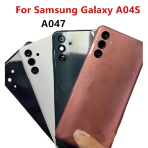 a047 housing for samsung galaxy a04s 6.5" plastic battery back cover repair replace door rear case + camera lens