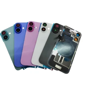 for iphone 16 16plus back battery glass cover rear case door housing with small parts flex cable metal plate magnetic