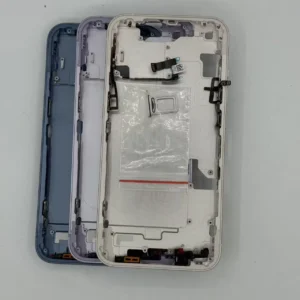 for iphone 14 middle frame chassis with volume power flex cable & side buttons, housing repair part
